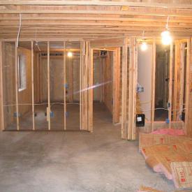 Spokane Basement Framing Before 2